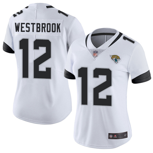 Nike Jacksonville Jaguars 12 Dede Westbrook White Women Stitched NFL Vapor Untouchable Limited Jersey